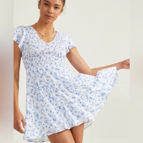 Altar'd State Dresses & Skirts - Altar'd State Blue Floral Dress